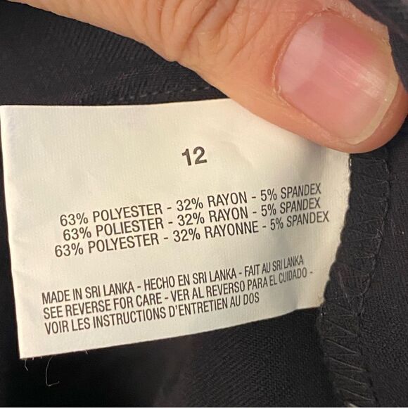 Gloria Vanderbilt trousers slacks dress plants side zip slimming stretch -12 - Picture 14 of 15